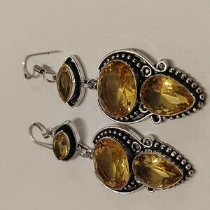Citrine earrings 925